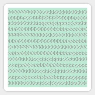 Mint Green Grey Triangles Hand Drawn Pattern Sticker